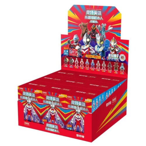 Hộp sản phẩm BLOKEES 71204 trưng bày các nhân vật Ultraman và quái vật, với hình ảnh các nhân vật chính ở mặt trước.