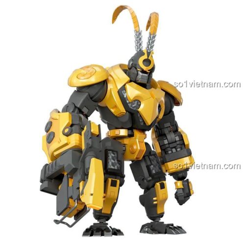 Mô hình robot Tôn Ngộ Không Cự Viên Giáp màu vàng đen của BLOKS HERO mã 85010 nhìn từ phía sau