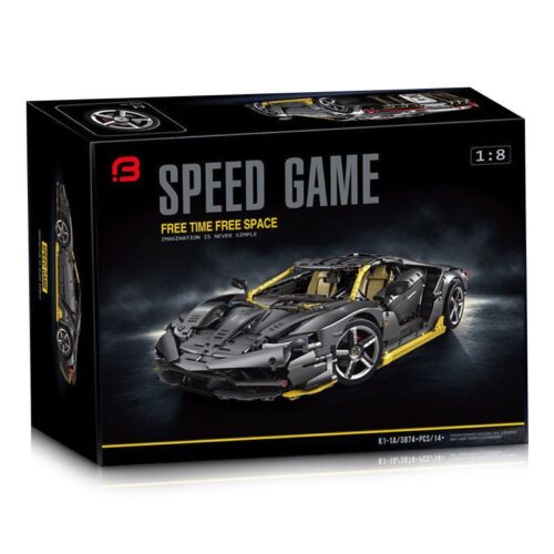 Bộ lắp ráp Siêu xe Lamborghini Centenario K1-1A Brick Elements tỉ lệ 1:8, đồ chơi mô hình siêu xe 3874 chi tiết cho bé trai 14 tuổi, chất lượng cao, giá tốt.