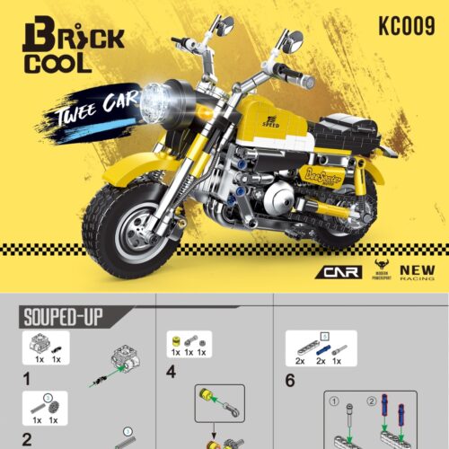 Xe máy BeeScooter MOTO BrickCool KC009 sách lắp ghép BrickCool 9 Xe máy mô hình