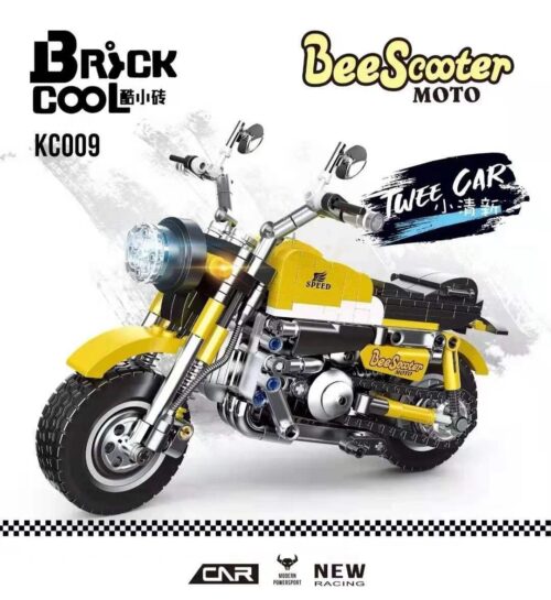 Mô hình xe máy BeeScooter MOTO BrickCool KC009 màu vàng đen trắng, đồ chơi lắp ghép xe máy cho bé trai 6 tuổi, kỹ năng định hướng không gian, khéo léo ngón tay, kiên nhẫn, phối hợp tay mắt, sáng tạo ý tưởng, tập trung chi tiết, tư duy logic, giá tốt