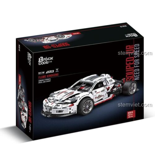 Hộp đồ chơi mô hình BrickCool KC010 Xe đua độ Flame Kingkong, món quà giá tốt cho bé trai mê tốc độ.