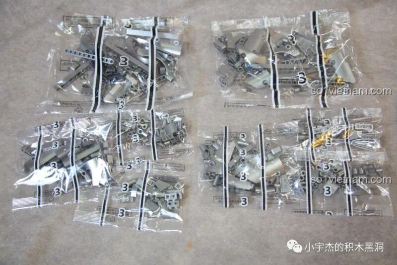 Các chi tiết trong túi số 3.