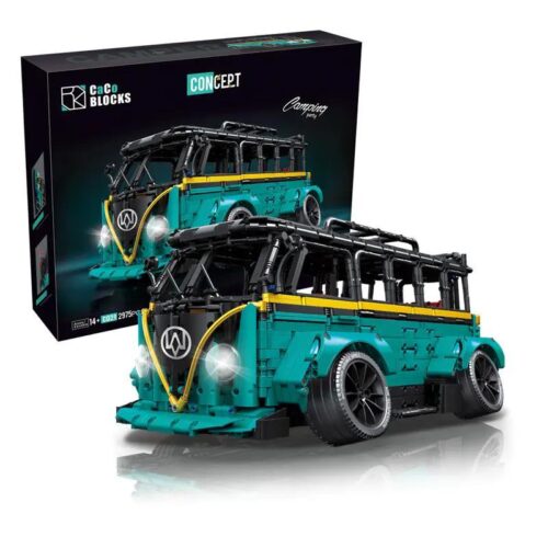 Hộp sản phẩm bộ lắp ghép Xe Bus Cắm Trại Gầm Thấp CaCo Blocks C021, đồ chơi mô hình Technic cho con trai 14 tuổi, giá tốt.