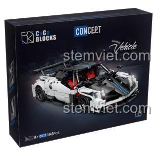 Hộp bộ lắp ráp Siêu xe Pagani Huayra CACO C017 1443 mảnh, đồ chơi mô hình cho bé trai 14 tuổi, giá tiết kiệm.