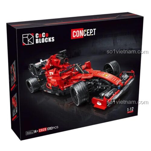 Hộp đồ chơi mô hình xe đua F1 CACO C025, quà tặng sáng tạo cho bé trai 14 tuổi.
