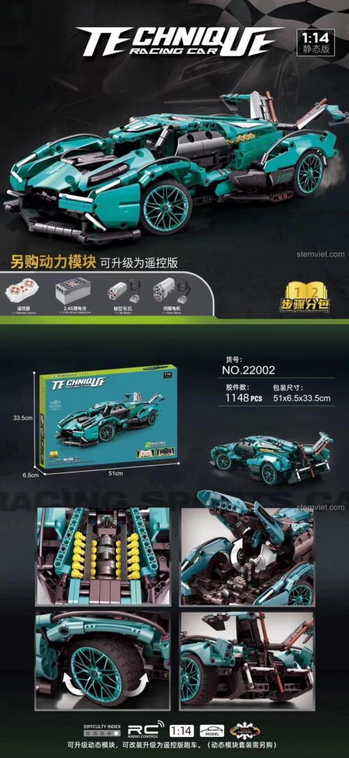 Mô hình Lamborghini V12 Vision Gran Turismo màu xanh lá