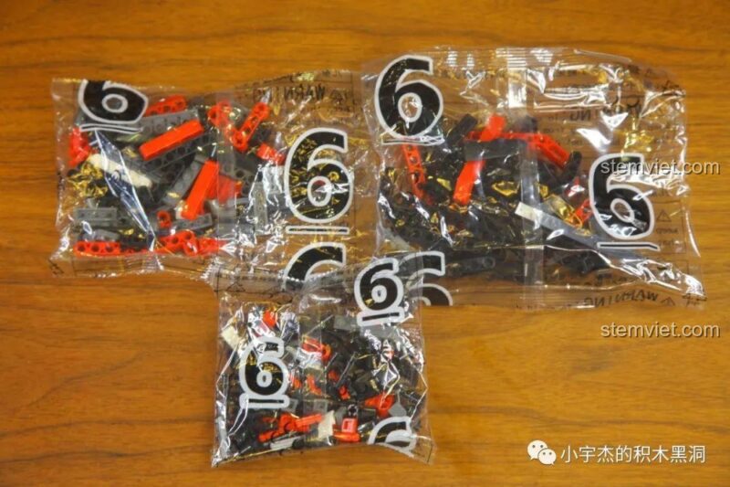 Túi mảnh ghép số 6 của bộ lắp ghép Nissan GTR CaDA 8882, đồ chơi lắp ráp siêu xe GTR