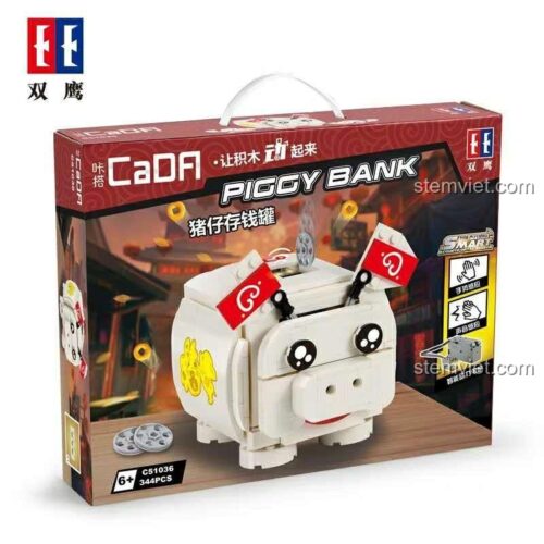 Hộp đồ chơi mô hình Heo đất thông minh CaDA 51036, món quà ý nghĩa cho bé.