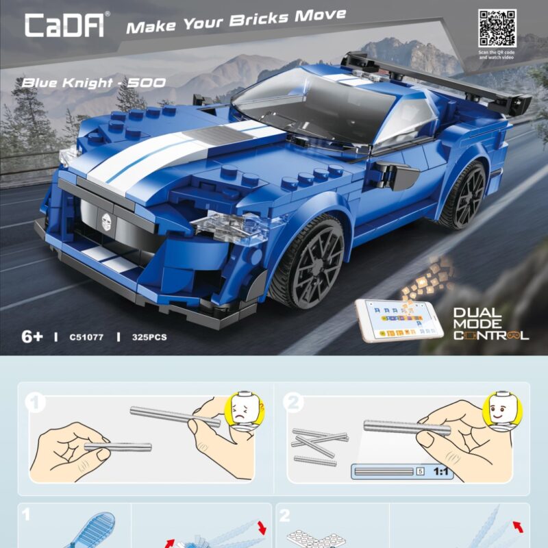 Xe Đua Thể Thao Lam Vũ Sĩ 500 CaDA C51077 sách lắp ghép CaDA C51077 Mô Hình Xe Ford Mustang