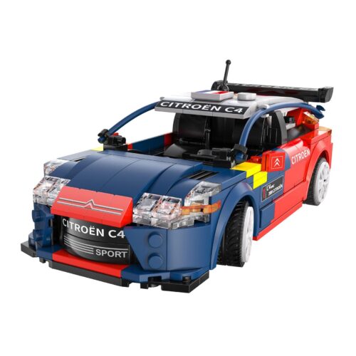 Mô hình xe đua Citroën C4 WRC 2008 mã C51078 của CaDA nhìn từ phía trước, một bộ lắp ráp thông minh cho bé trai 6 tuổi.