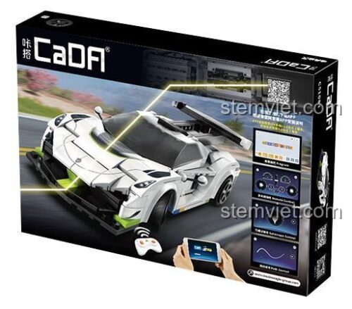 Hộp bộ lắp ghép CaDA C51083 Siêu Xe Đua Koenigsegg Agera Fantasma, đồ chơi mô hình cho bé trai 6 tuổi, chất lượng cao.