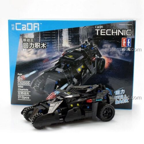 Hộp đồ chơi lắp ráp CaDA C52005 Xe Chiến Xa Kéo Lùi Double Eagle, bộ khối lắp ghép Batmobile chất lượng cao cho bé trai 6 tuổi.