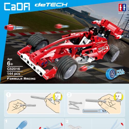 Sách Hướng Dẫn Lắp Ráp Xe Đua Công Thức 1 Kéo Lùi CaDA C52016, hướng dẫn lắp ghép CaDA 52016 Xe đua bắn đạn, sách hướng dẫn CaDA 52016 Xe đua Technic