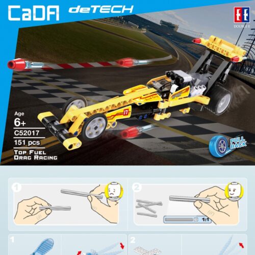 Sách Hướng Dẫn Lắp Ráp Xe Đua Dragster Tốc Độ CaDA C52017, hướng dẫn lắp ráp CaDA 2017 Xe đua Top Fuel, hướng dẫn CaDA 52017 Xe Đua Kéo Lùi, hướng dẫn lắp ghép CaDA C52017 Mô hình xe đua drag