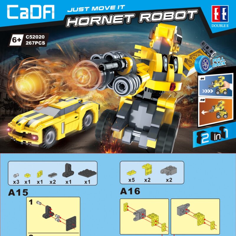 Robot Biến Hình Ong Vàng CaDA C52020 sách hướng dẫn lắp ráp PDF gốc chất lượng cao
