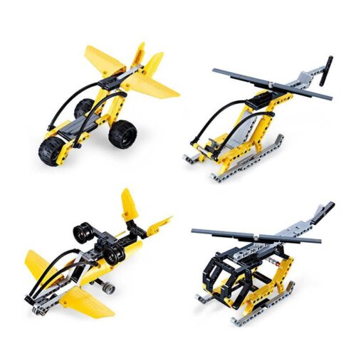 Bộ lắp ghép CaDA C53007 Máy bay biến hình 4 trong 1 cho bé trai 6 tuổi, đồ chơi lắp ráp chất lượng cao giúp phát triển tư duy sáng tạo.