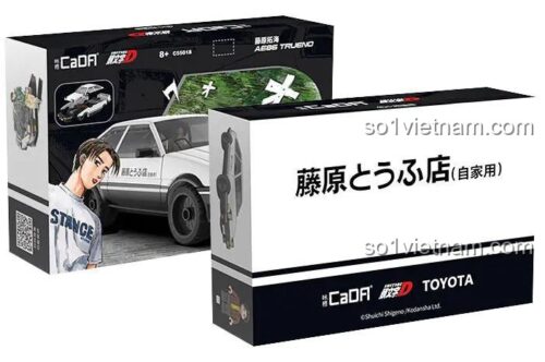 Bộ đồ chơi lắp ghép CaDA C55018 Toyota AE86 Trueno Fujiwara Tofu Shop cùng mô hình xe