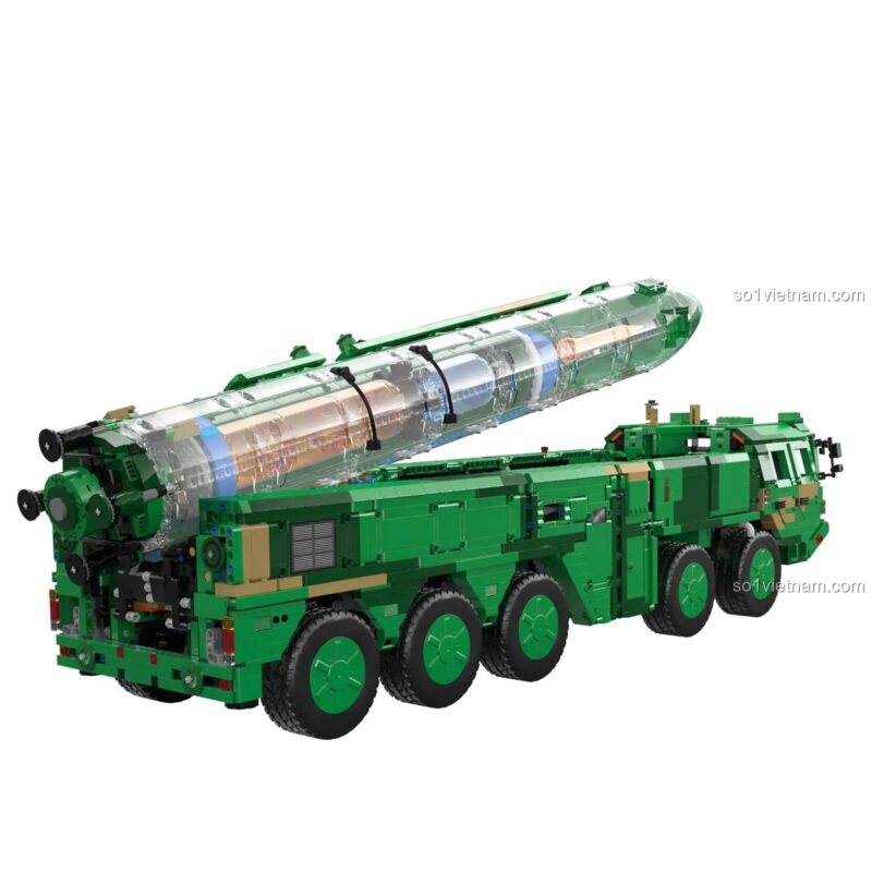 Mô hình tên lửa DF-21D CaDA C56031 với vỏ trong suốt, khám phá cấu trúc bên trong, đồ chơi xây dựng C56031 độc đáo, giá trị cao cho bé trai 8 tuổi
