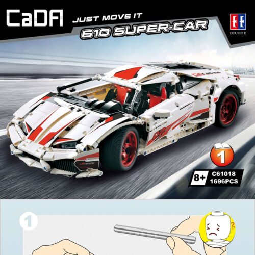 Siêu xe Lamborghini Huracan LP 610 CaDA C61018 hướng dẫn lắp ghép CaDA C61018 Mô hình Lamborghini Huracan