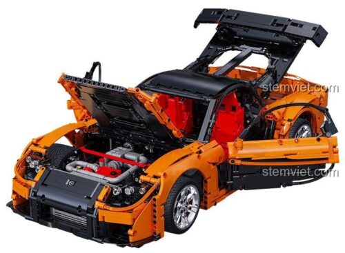 Đồ chơi mô hình CaDA C61502 Mazda RX-7 VeilSide Fortune, siêu xe lắp ráp chi tiết cao với nắp capo và cửa mở được, động cơ mạnh mẽ, dành cho bé trai đam mê tốc độ.
