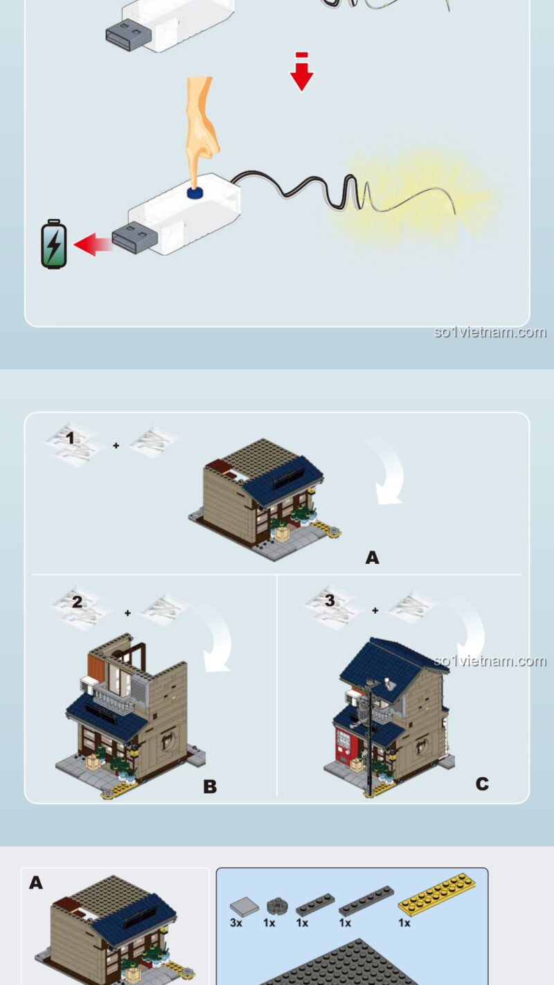 Quán trà Nhật Bản CaDA C66010 Hướng dẫn lắp ghép Cửa hàng đồ uống phong cách Nhật