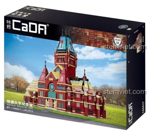 Hộp bộ lắp ghép Tòa nhà Kỷ niệm Harvard CaDA C66017, đồ chơi lắp ráp Double Eagle, hộp sản phẩm chất lượng cao cho học sinh cấp 3, giá tiết kiệm.