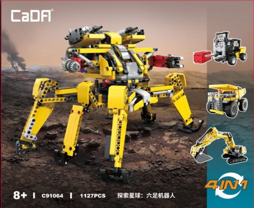 Hộp đồ chơi lắp ráp Robot Sáu Chân CaDA C91064 4 trong 1, 1227 chi tiết, dành cho con trai 8 tuổi, giá rẻ.