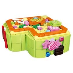 Hình ảnh quảng cáo bộ lắp ráp Hộp mứt Tết Cayi 10009 màu đỏ, món quà Tết ý nghĩa cho bé gái 6 tuổi.