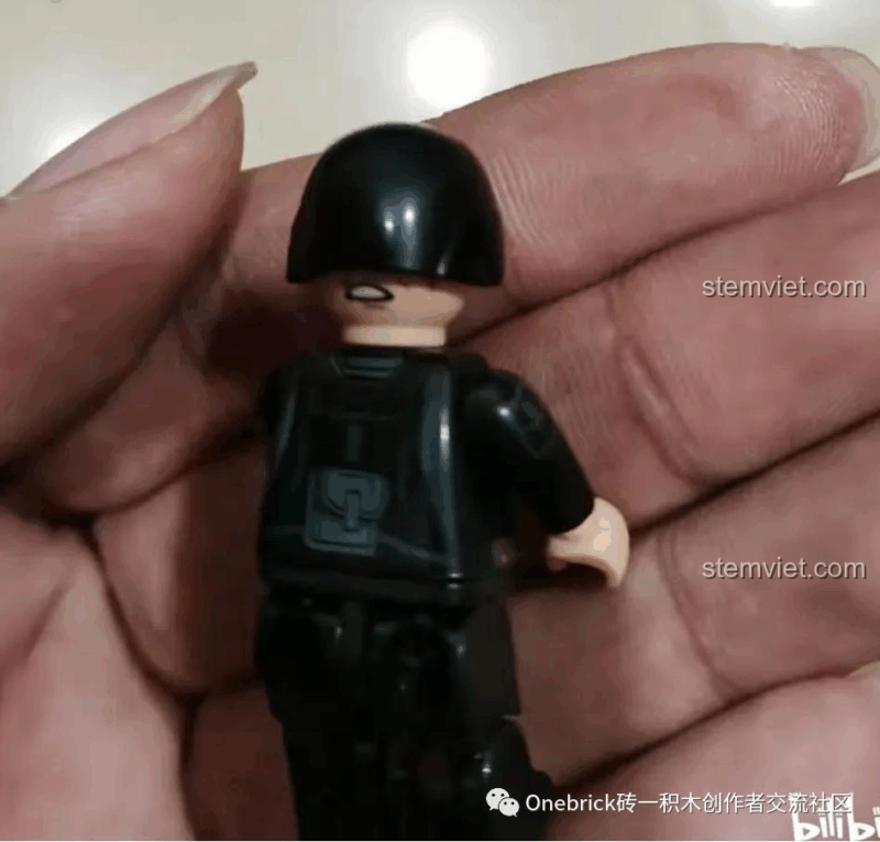 Bộ 3 minifigure đặc nhiệm đi kèm trong bộ lắp ráp CAYI 1576.
