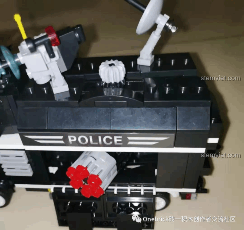 Các túi mảnh ghép được đánh số của bộ đồ chơi CAYI 1576.