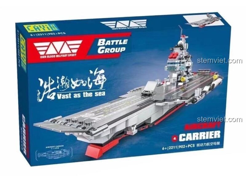 Mặt trước hộp của bộ xếp hình CAYI 2211, với thông tin 902+ mảnh ghép và độ tuổi khuyến nghị 6+, một lựa chọn giá tốt.