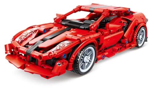 Bộ đồ chơi Chaobao 7125 Siêu xe Ferrari 488 kéo lùi màu đỏ, 612 chi tiết, dành cho bé trai 6 tuổi, chất lượng cao, giá tốt.