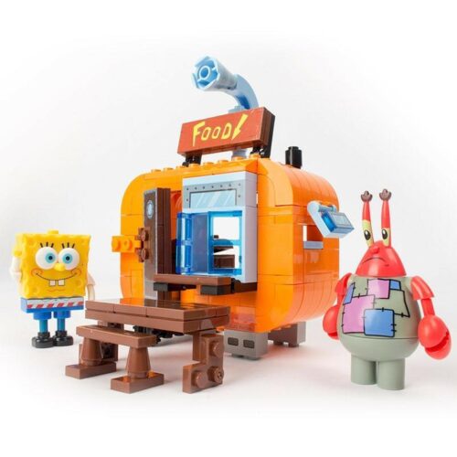 Bộ đồ chơi Sponge Bob Square Pants SP-030222 của hãng 潮昇动漫, bao gồm nhân vật Sponge Bob và Mr. Krabs, với căn cứ hải tặc màu cam. Phù hợp cho bé trai 6 tuổi. Giá tốt, chất lượng cao.