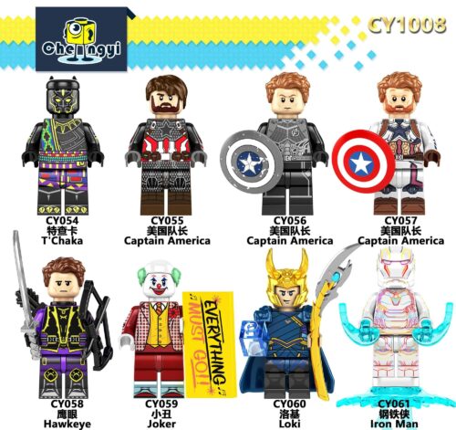 Bộ 8 Mô Hình Siêu Anh Hùng Marvel Chengyi CY1008