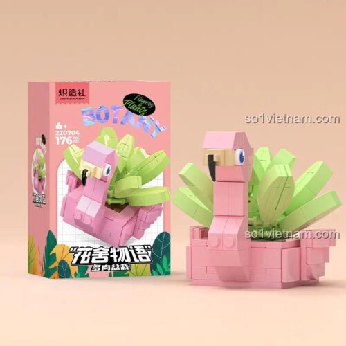 Bộ sưu tập chậu cây mọng nước hình động vật Chizao She, đồ chơi lắp ráp sáng tạo cho bé gái 6 tuổi, giá tốt