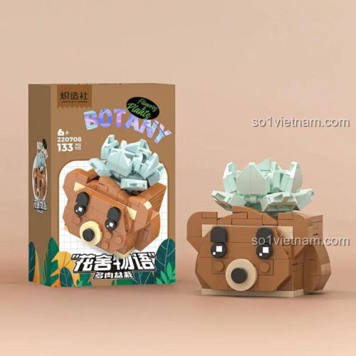 Hộp đồ chơi lắp ráp cây mọng nước Chizao She 220708, mô hình gấu dễ thương, quà tặng cho con gái 6 tuổi, giá tiết kiệm.