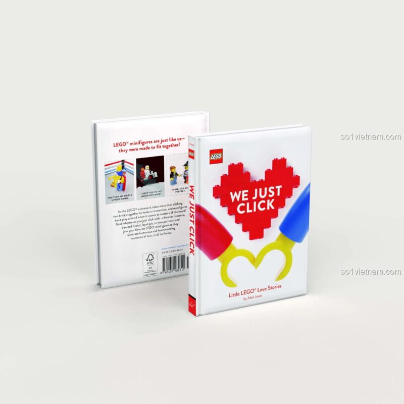 Sách về minifigures LEGO® ISBN9781452182315 Sách quà tặng tình yêu LEGO® 82315, mặt sau và gáy sách, hiển thị các cảnh minifigure khác nhau, dành cho thanh niên 12 tuổi, giá tốt.