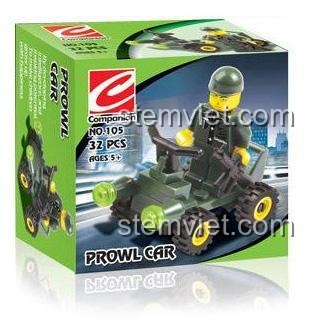 Hộp đồ chơi mô hình Xe Quân Sự Companion 105, bộ xếp hình Xe Tuần Tra Quân Sự cho bé trai.