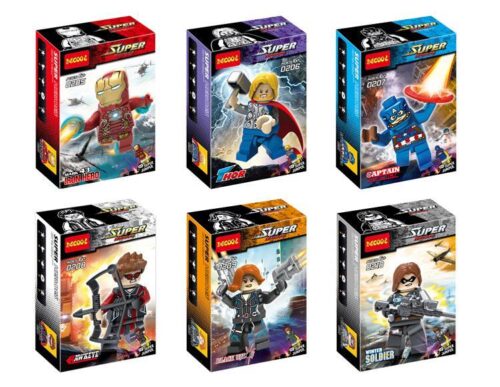 Bộ đồ chơi Minifigures Biệt Đội Siêu Anh Hùng Decool 0207 Bộ 6 Minifigures Biệt Đội Siêu Anh Hùng Avengers 2 giá tốt cho bé trai 6 tuổi, tái hiện các nhân vật siêu anh hùng nổi tiếng.