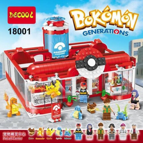 Bộ lắp ghép Trung tâm Pokemon Decool 18001 cho bé trai 6 tuổi, đồ chơi mô hình chất lượng cao, giá tốt