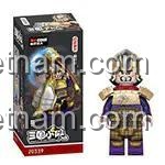 Poster quảng cáo bộ đồ chơi mô hình Lính Hãm Trận Doanh Decool 20339 và các nhân vật khác trong series Tam Quốc, quà cho bé trai 6 tuổi.