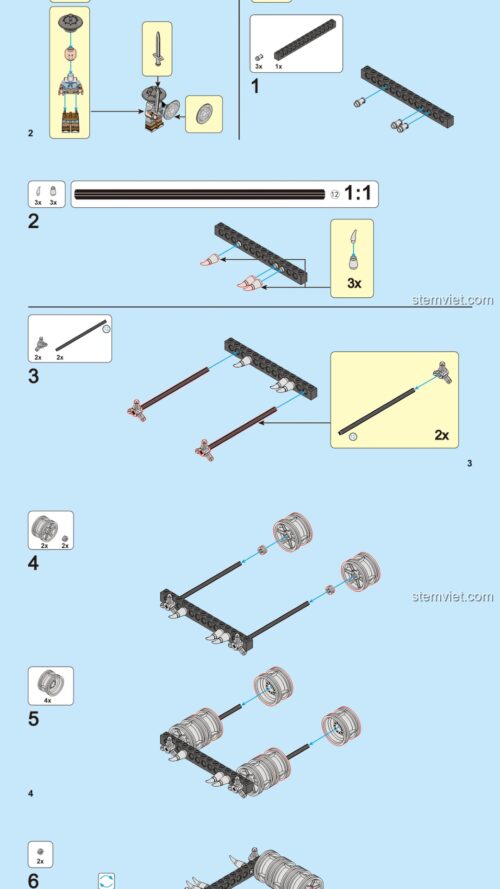 Xe công thành Decool 20607 sách Decool 20607 Xe Công Thành Bánh Khổng Lồ Tam Quốc hướng dẫn lắp ghép Decool 20607