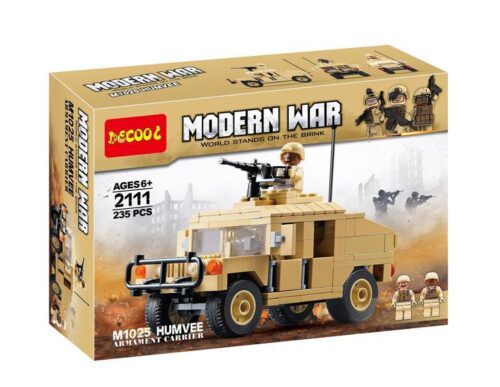 Bộ đồ chơi lắp ráp Decool 2111 Xe Humvee Vũ Trang M1025 Modern War cho bé trai 6 tuổi, chất lượng cao, giá tốt