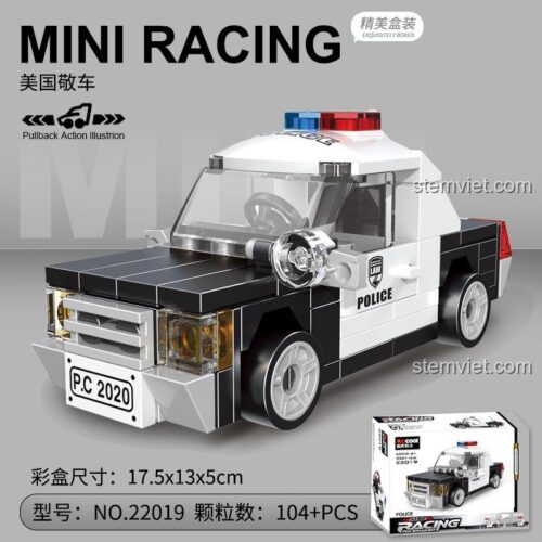 Bộ lắp ghép DECOOL 22019 Xe Cảnh Sát Mỹ - Tốc Độ Kinh Hoàng