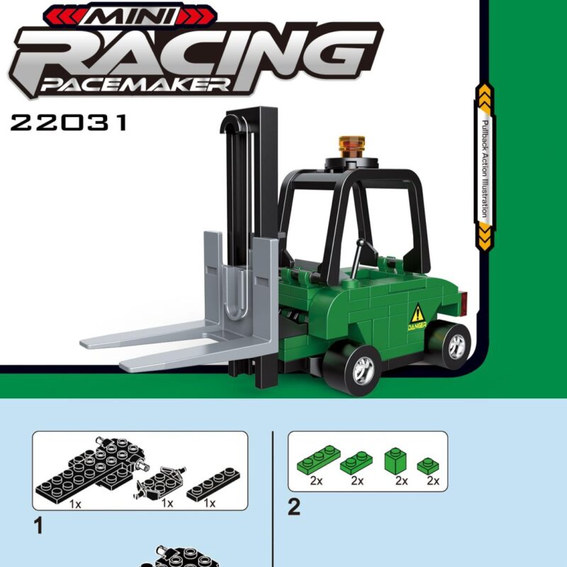 Xe Nâng Hàng Mini Kéo Lùi DECOOL 22031 - Sách hướng dẫn lắp ráp DECOOL 22031 Xe công trình