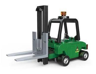 Bộ lắp ghép Xe nâng hàng mini kéo lùi DECOOL 22031 màu xanh lá, đồ chơi mô hình xe công trình mini cho bé trai 6 tuổi, giá tốt.