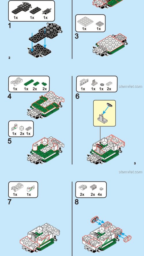 Xe cứu hộ DECOOL 22051 hướng dẫn lắp ráp DECOOL 22051 Xe kéo lùi