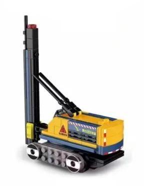 Bộ lắp ghép Xe Đóng Cọc Mini Decool 22078 màu vàng đen, đồ chơi mô hình công trình cho bé trai 6 tuổi, giá tốt.