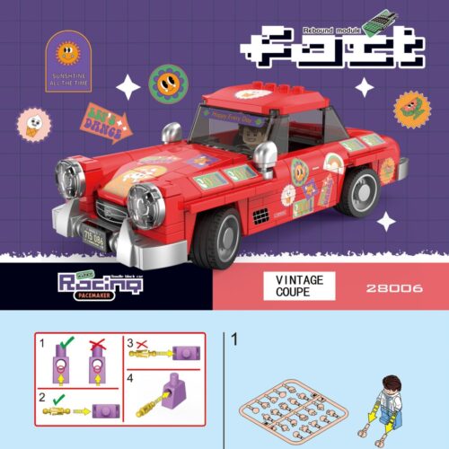Xe Coupe Cổ Điển Decool 28006 - Sách Hướng Dẫn Lắp Ráp Decool BrickCool 28006 Xe Đua Cổ Điển
